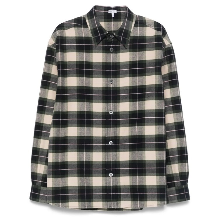 로에베 격자무늬 체크 셔츠