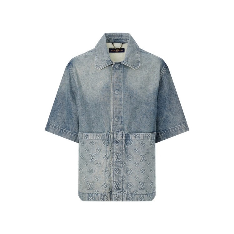 루이비통 반팔 데님 셔츠 