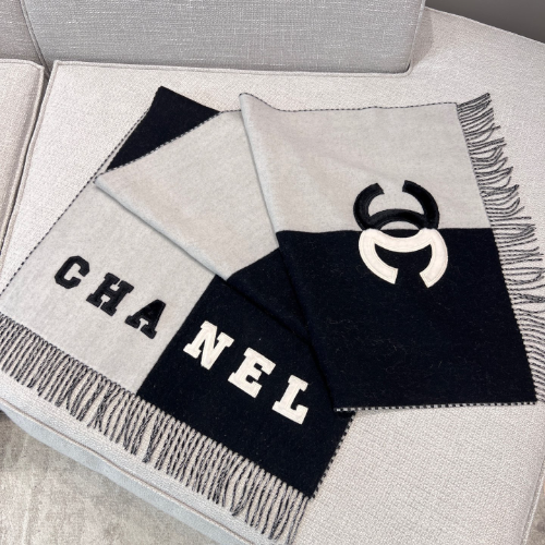 샤넬 로고 캐시미어 숄