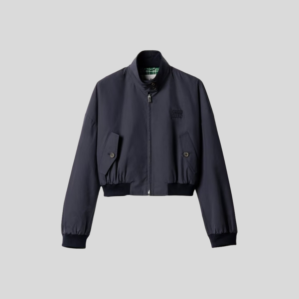 미우미우 파나마 코튼 블루종 자켓