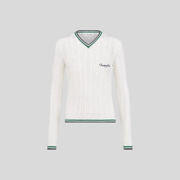 디올 슬림핏 브이넥 니트