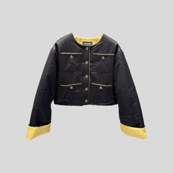 샤넬 핸드메이드 실크 새틴 자켓
