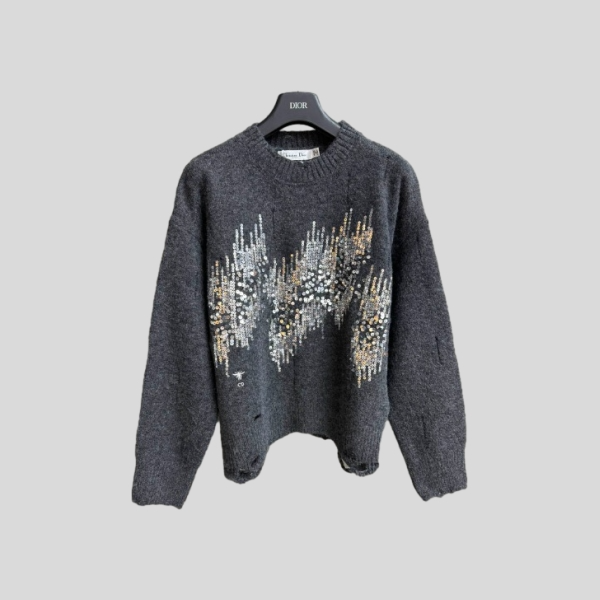 디올 스팽글 스웨터
