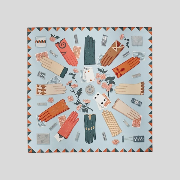 에르메스 L'Heure des Gants 스카프 90