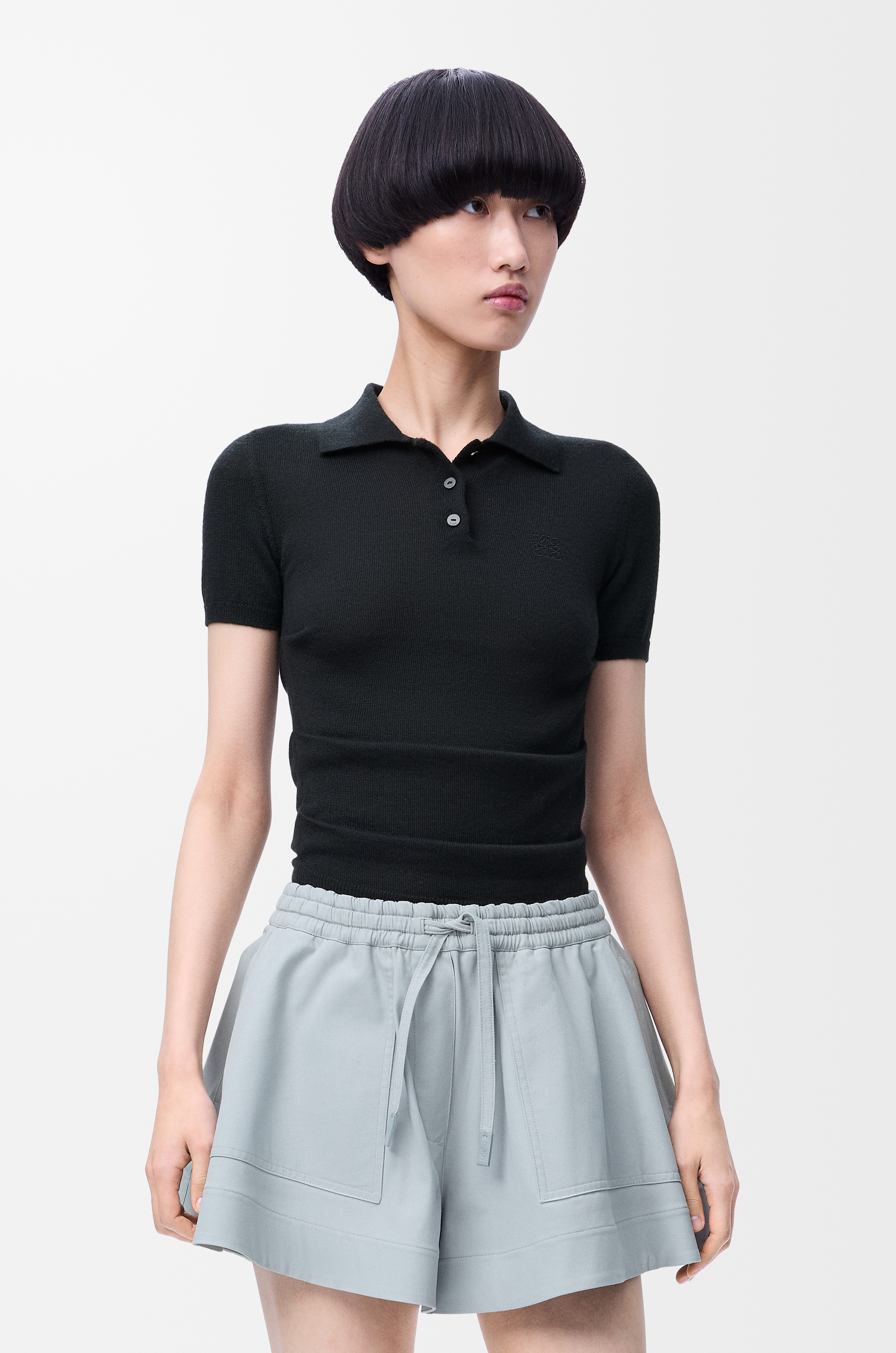 로에베 반팔 폴로 스웨터