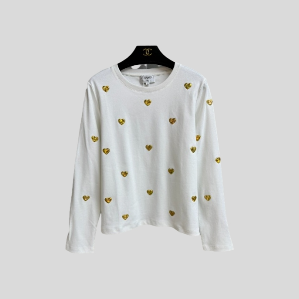 샤넬 하트 롱 티셔츠