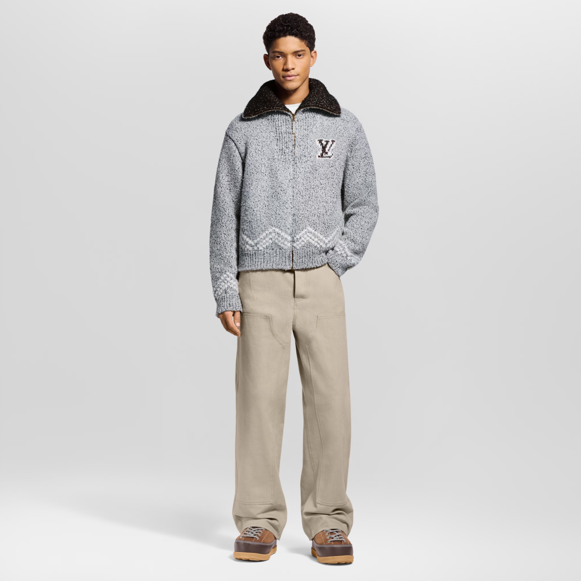 루이비통 지퍼 니티드 블루종