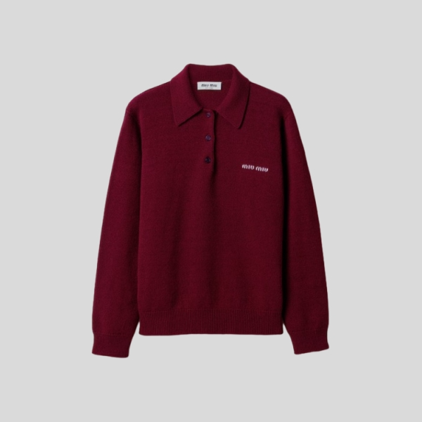 미우미우 캐시미어 폴로 스웨터