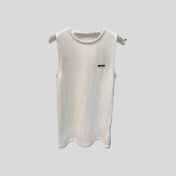 미우미우 캐시미어와 실크 크루넥 니트 탑(2color)