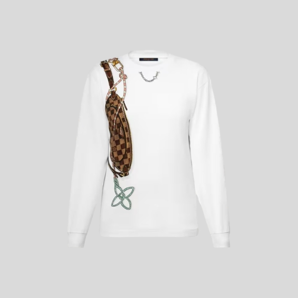 루이비통 킵잇 프린트 롱 슬리브드 티셔츠