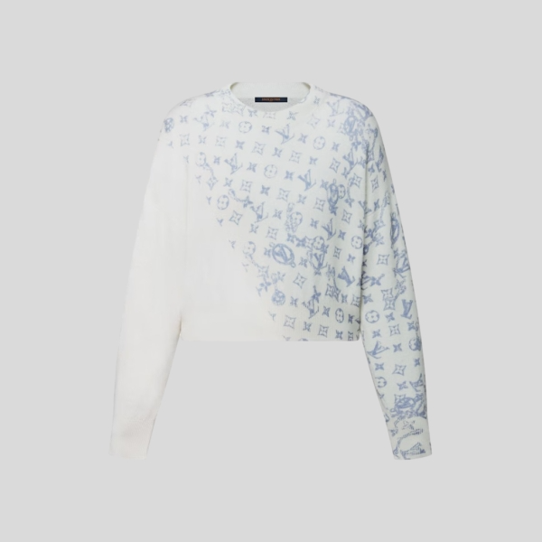 루이비통 레이어드 모노그램 프린트 풀오버