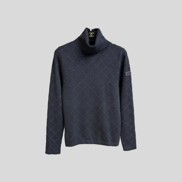 샤넬 니트 레이어 탑