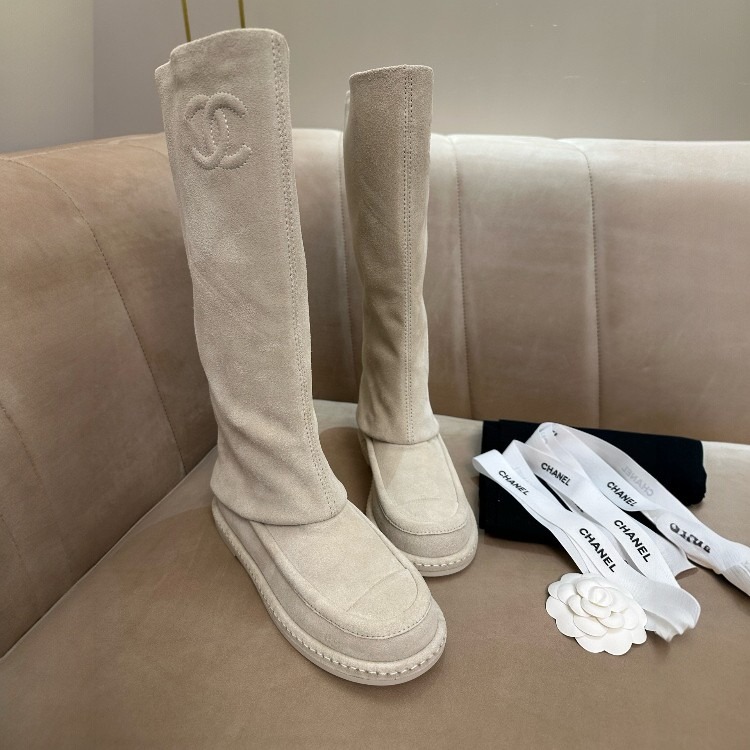 샤넬 카우초크 러버 레인 부츠