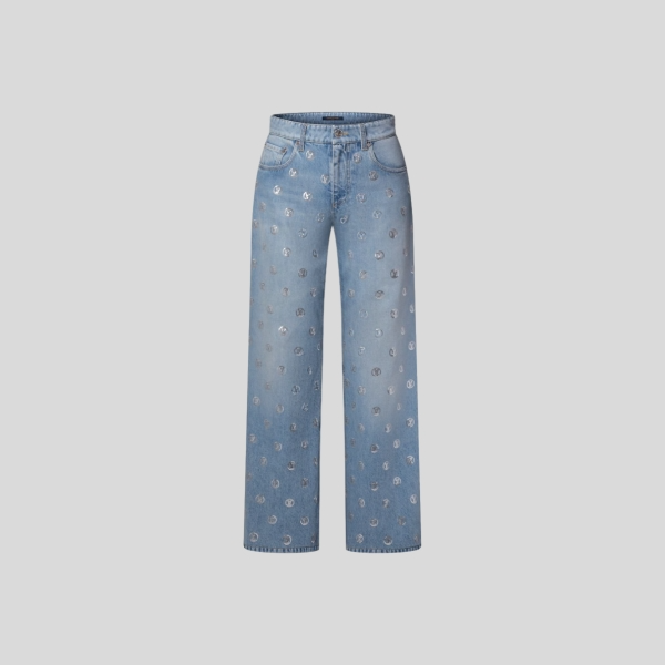 루이비통 시그니처 스팽글 부츠컷 진