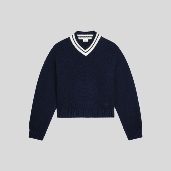 셀린느 V넥 스웨터