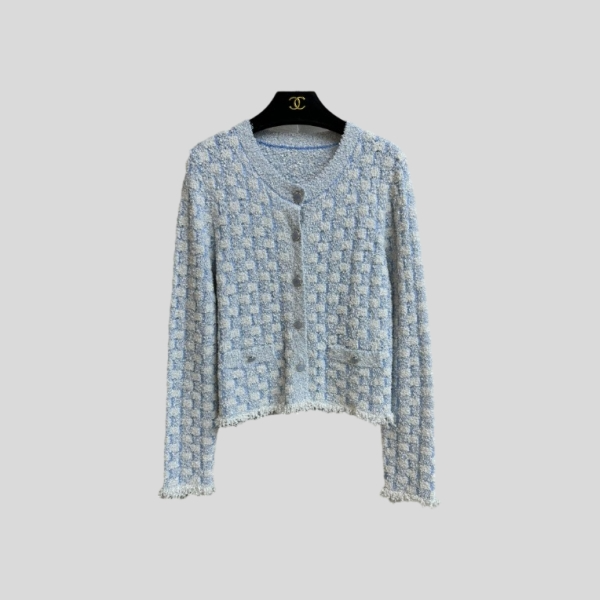 샤넬 쉬머링 태슬 가디건