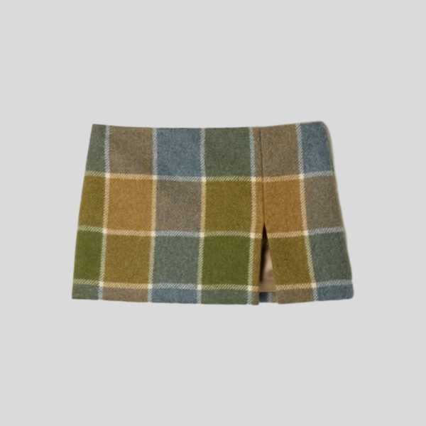 미우미우 체크 블루종 재킷, 스커트