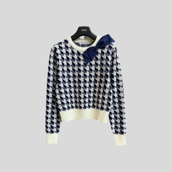 디올 하운드투스 보우 스웨터
