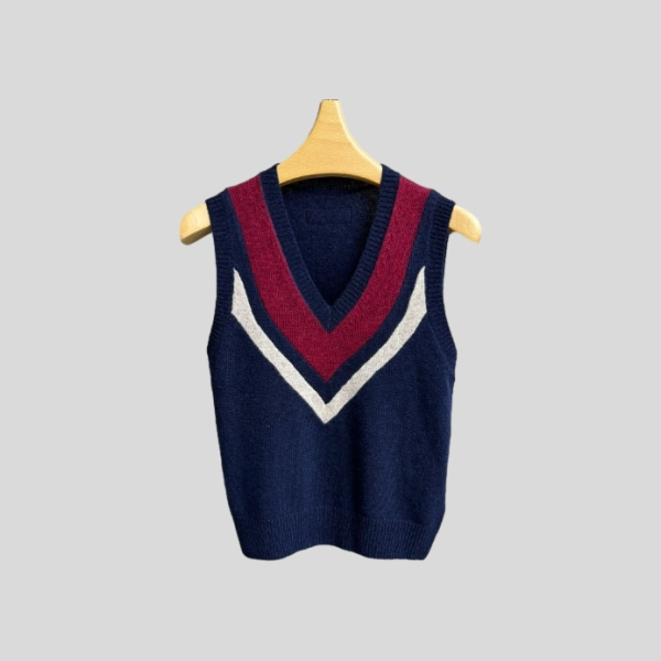 미우미우 콘트라스트 니트 베스트