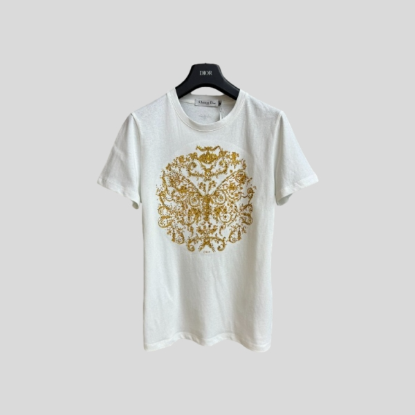 디올 버터플라이 비즈 티셔츠