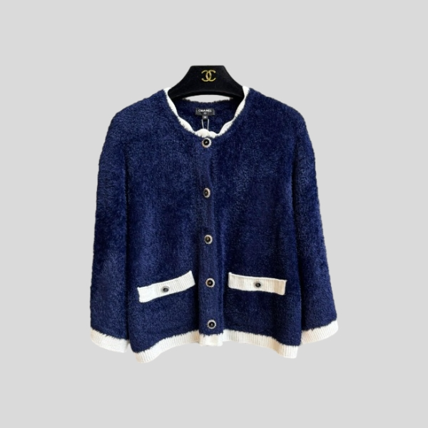 샤넬 레이스 칼라 가디건