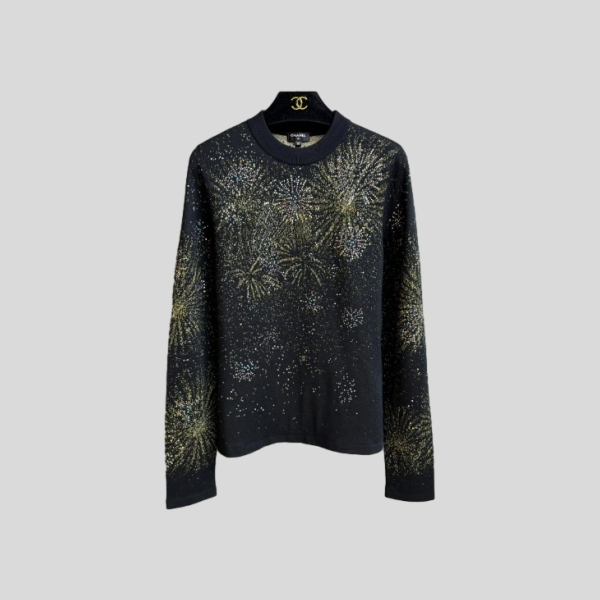 샤넬 라인스톤 파이어워크 탑