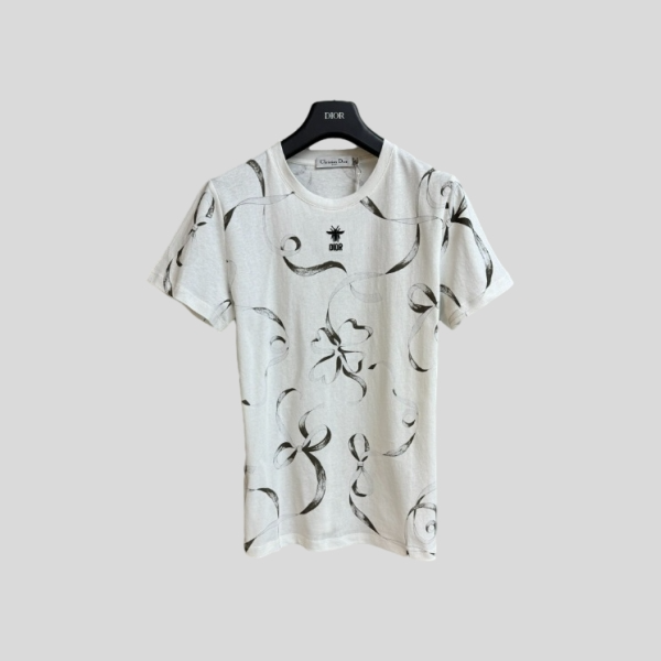 디올 리본 스카프 티셔츠