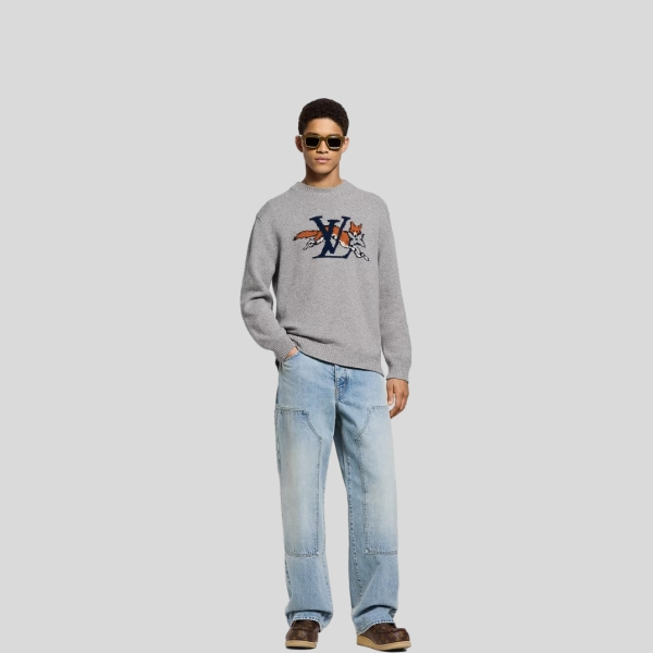 루이비통 청키 울 캐시미어 크루넥