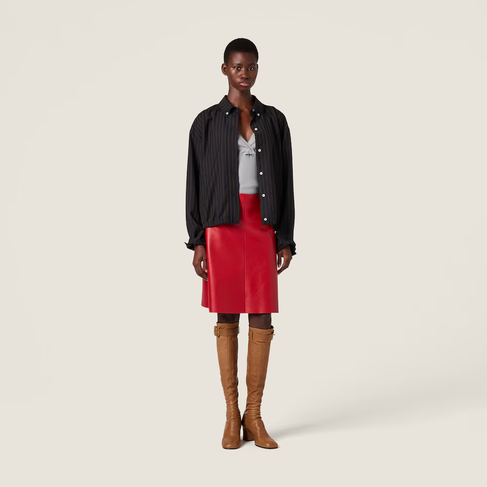 미우미우 핀스트라이프 블라우스 자켓