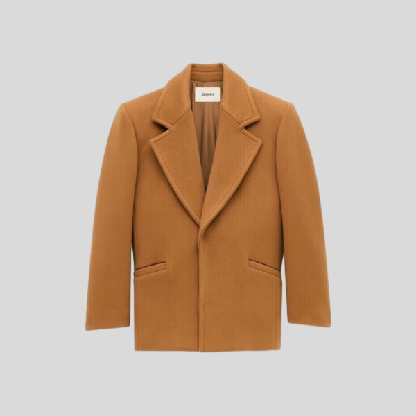 생로랑 코쿤 울 코트